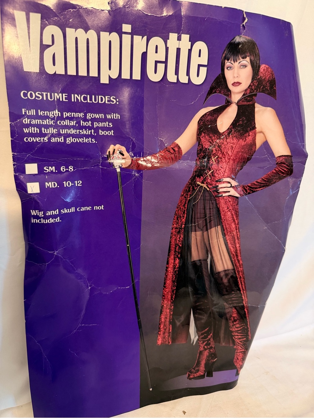 Adult Custome Burgundy Vampirette Size MEDIUM
